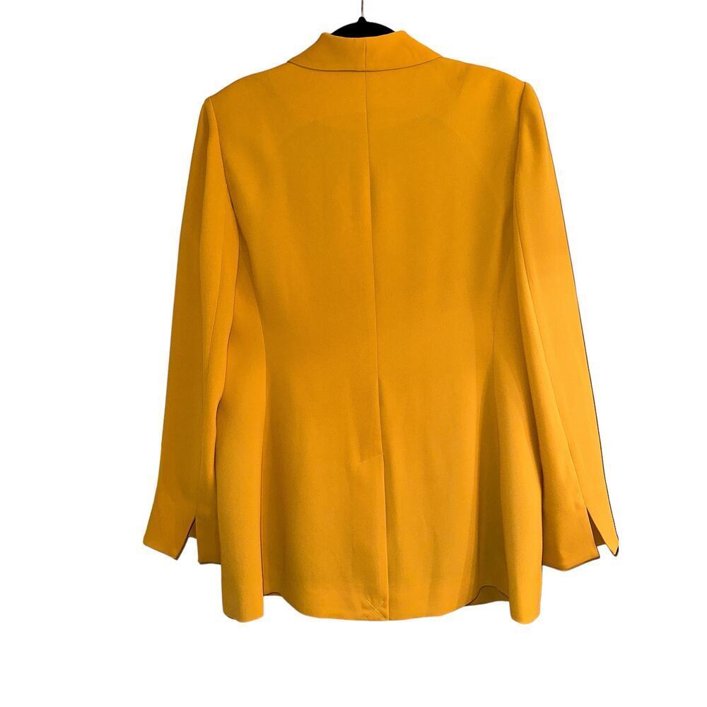 Diane von Furstenberg Cathy Crepe Blazer Size 12 Yellow NWT - Picture 5 of 10